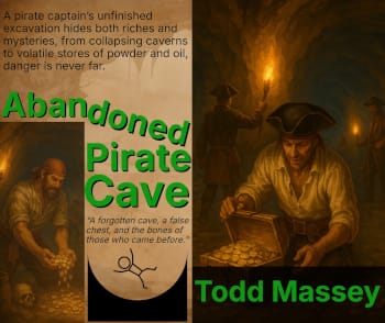 cover image for a blank dungeon RPG adventure module "Abandoned Pirate Cave"